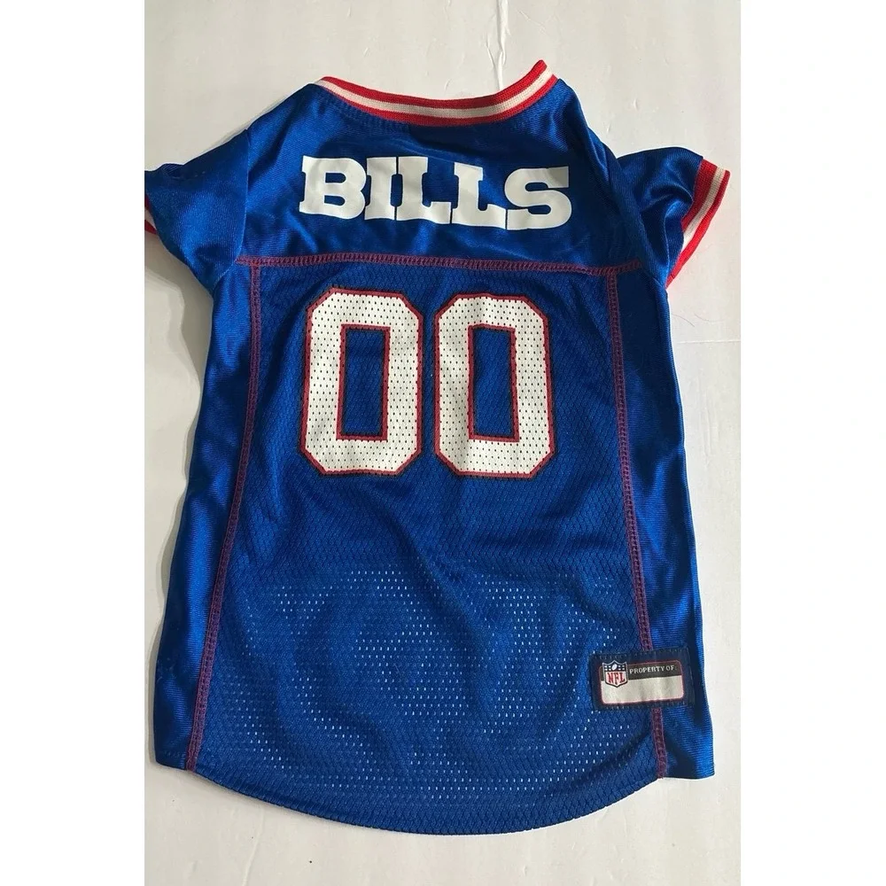 Dog Buffalo Bills Dog Jersey 00 (Medium) Blue Jersey, Muttfia Mount Up!